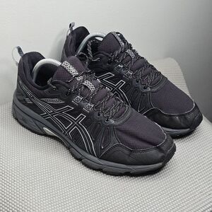 Asics Womens Gel Venture 7 Black Running‎ Shoes Sneakers Size 10 W (WIDE)